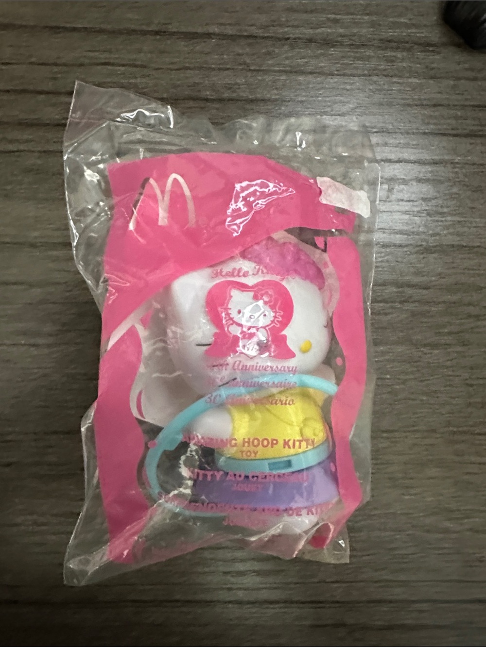 McDonald's Hello Kitty Toy - Pink, White, Yellow & Blue Hula Hoop
